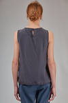 wide hip-length top in washed silk khadi - AEQUAMENTE 