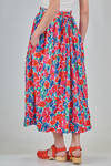 long and wide skirt in multicolor Londoner liberty washed cotton - DANIELA GREGIS 