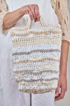 crocheted 'bucket' bag in cotton and linen - DANIELA GREGIS 