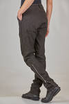 pantalone tipo biker con gamba asciutta in tela pesante di lino - MARC LE BIHAN 