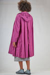 wide and long raincoat in cotton, polyamide and elastane - AHIRAIN 