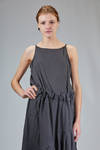 long wide asymmetrical dress in linen canvas and ramié - ATELIER SUPPAN 
