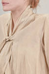 camicia lunga e ampia in viscosa e lino ad armatura shantung - FORME D' EXPRESSION 