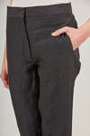 pantalone asciutto in tela martellata di lino lavato - FORME D' EXPRESSION 