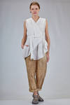 wide long shirt in washed cotton muslin - FORME D' EXPRESSION 
