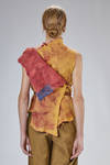 scarf/vest with a large hand-braided lace in nuno-felt of merino wool and silk - AGOSTINA ZWILLING 