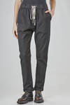 wide striped pants in smooth velvet in washed cotton and elastane - ALBUM DI FAMIGLIA 