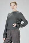 maglia lunga, ampia e asimmetrica in jersey lavato di lana - ATELIER SUPPAN 