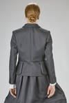 short and flared jacket in shiny polyester tricotine - COMME des GARÇONS - COMME des GARÇONS 