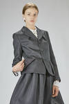 short and flared jacket in shiny polyester tricotine - COMME des GARÇONS - COMME des GARÇONS 
