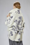 wide hip-length caban in virgin wool, polyamide, and cotton fabric - FORME D' EXPRESSION 