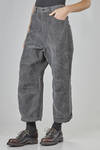 5-pocket pants in heavy cotton and cupro canvas - FORME D' EXPRESSION 