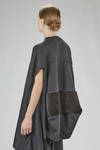 asymmetric long and wide 'sculpture' tunic cape in cotton, wool, silk, polyester, acrylic, and cupro - JUNYA WATANABE 