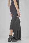 long, fitted, and asymmetric skirt in cotton, polyester, polyamide, and elastane jersey - MARC LE BIHAN 