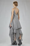 two-piece dress in viscose and silk voile, viscose and wool gauze, polyester tulle, and washed silk crêpe de chine - MARC LE BIHAN 