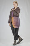 medium-sized bag in vegetable-tanned and hand-dyed leather - ME - ART BAG UNIQUE 