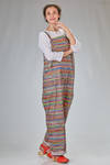 salopette a pantalone in tela di cotone a righe multicolor - DANIELA GREGIS 