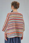 peacoat loom worked in multicolor cotton and linen and silk taffetas - DANIELA GREGIS 