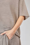 t-shirt mezza manica in maglia leggera di seta - BOBOUTIC 