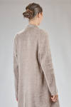 long overcoat in soft and shiny cotton, silk, linen and cashmere jersey - BOBOUTIC 