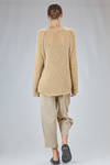 hip-lenght t-shirt in soft and shiny silk and cashmere jersey - BOBOUTIC 