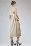 longuette dress, slim, in linen, cotton, silk and cashmere jersey - BOBOUTIC 