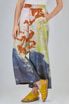 printed trousers in silk twill - F-CASHMERE by FISSORE 