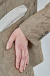 giacca sfiancata in denim di ramié e lino - FORME D' EXPRESSION 