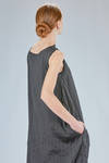 long and wide dress in washed cotton and cupro canva - MARC LE BIHAN 