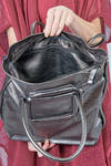 borsa grande SQ BAG in pelle metallizzata di vacchetta - TRIPPEN 