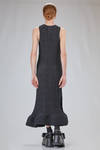 long and lean 'sculpture' dress in cotton, polyamide and polyurethane bubbles jearsey - MELITTA BAUMEISTER 