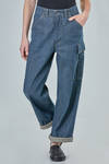jeans in denim cimosato di cotone organico tinto in matassa - IMjiT 