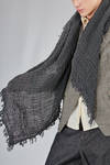 big squared scarf in virgin wool gauzed net - FORME D' EXPRESSION 