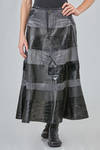 wheel-skirt 'sculpture' in stone wash cotton denim and parts in eco-friendly leather - JUNYA WATANABE 