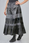 wheel-skirt 'sculpture' in stone wash cotton denim and parts in eco-friendly leather - JUNYA WATANABE 