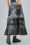 wheel-skirt 'sculpture' in stone wash cotton denim and parts in eco-friendly leather - JUNYA WATANABE 