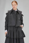giacca al fianco in panno morbido di lana, foderata in cupro - NOIR KEI NINOMIYA 