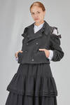 giacca al fianco in panno morbido di lana, foderata in cupro - NOIR KEI NINOMIYA 
