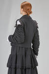 giacca al fianco in panno morbido di lana, foderata in cupro - NOIR KEI NINOMIYA 