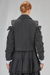 giacca al fianco in panno morbido di lana, foderata in cupro - NOIR KEI NINOMIYA 