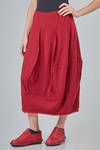 longuette skirt, tulip line, in flamed wool and nylon jersey - RUNDHOLZ 