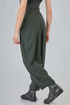 oversize trousers, in plain wool knit - MANUELLE GUIBAL 