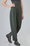 oversize trousers, in plain wool knit - MANUELLE GUIBAL 