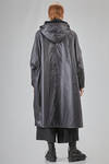 under the knee coat, wide, in nylon canva and virgin wool and polyester bouclé cloth - KIMONORAIN 