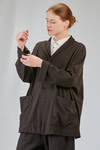 long and wide jacket in cotton jersey - ALBUM DI FAMIGLIA 