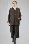 long and wide jacket in cotton jersey - ALBUM DI FAMIGLIA 