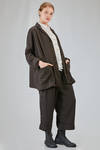 long and wide jacket in cotton jersey - ALBUM DI FAMIGLIA 