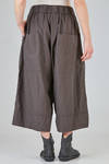 under the knee trousers, wide, in washed cotton canvas garment dyed - ALBUM DI FAMIGLIA 