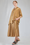 long and wide shirt in washed silk and cotton satin garment dyed - ALBUM DI FAMIGLIA 