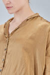 long and wide shirt in washed silk and cotton satin garment dyed - ALBUM DI FAMIGLIA 